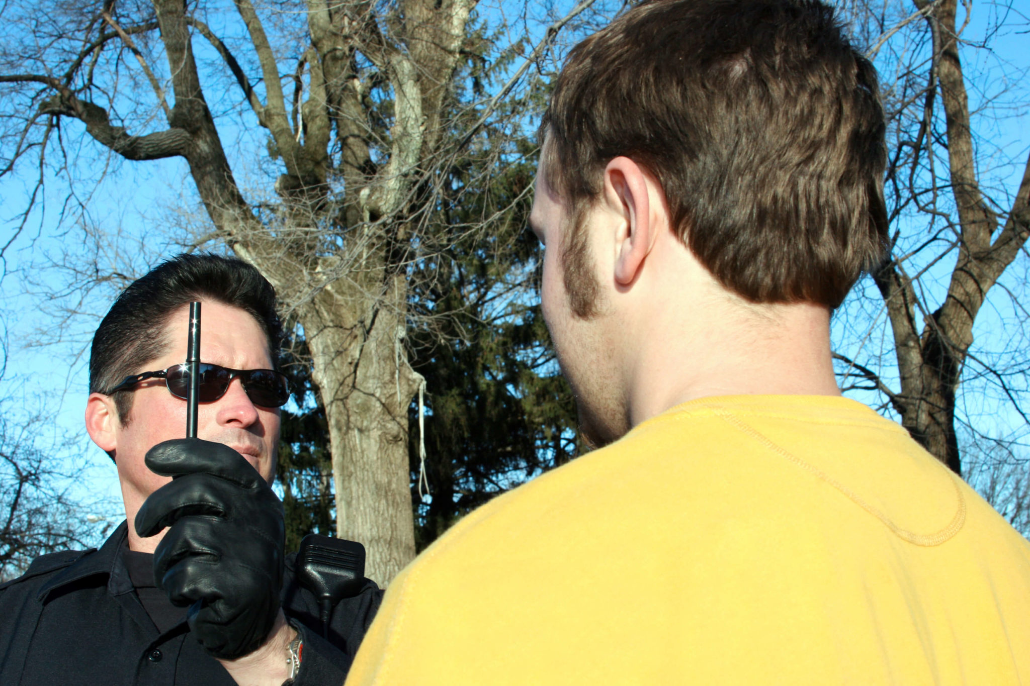 police administering field sobriety tests